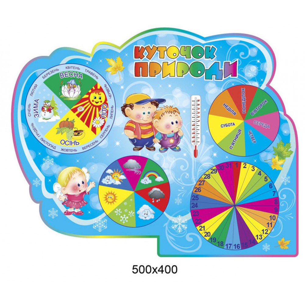 Стенд Уголок природы (фон голубой)